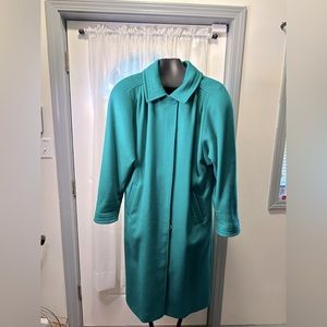 Ashley Scott green trenchcoat